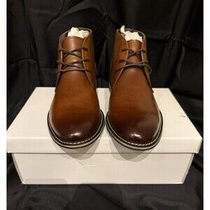 NEW Mens Express Leather Chukka Boots Cognac Size 9